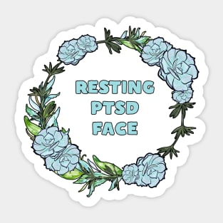 Resting PTSD Face Sticker